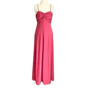Vintage 70s Pink Maxi Spaghetti Strap Dress